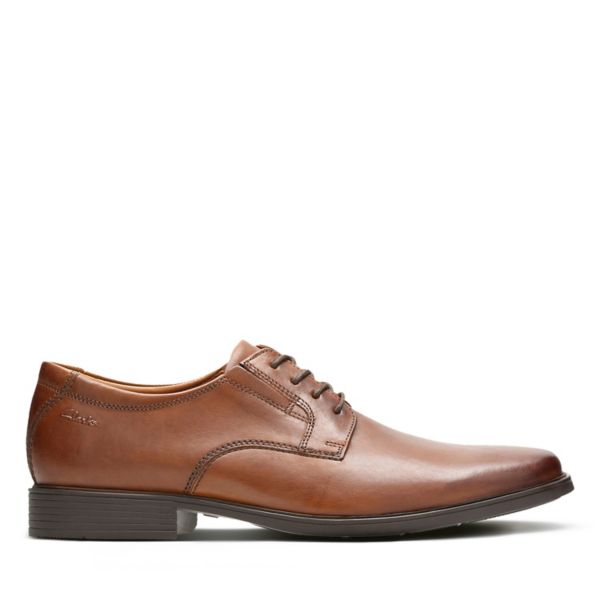 Clarks Mens Tilden Plain Wide Fit Shoes Dark Brown | USA-5890632